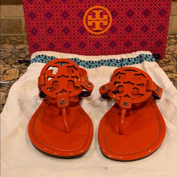 Tory Burch Shoes - Tory Burch Miller Patent Leather Flip-Flops
